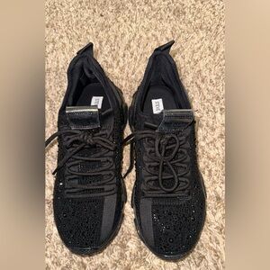 Steve Madden Black Rhinestone Sneakers